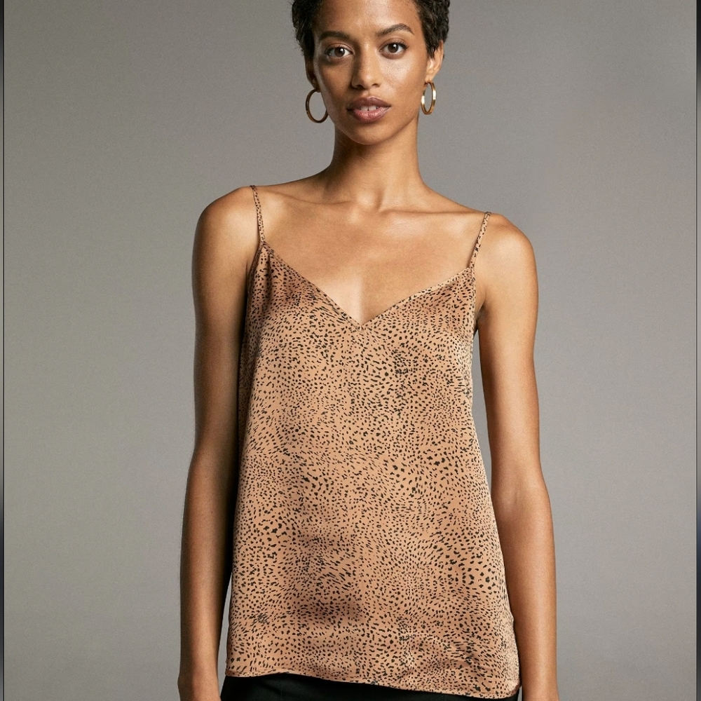Babaton Black Floral Print Camisole Top